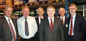 Minister Mark Prisk visits Indestructible Paint with MAA team